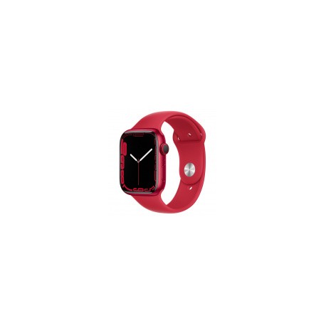 Apple Watch Series 7 GPS + Cellular, Caja de Aluminio Color Rojo de 45mm, Correa Deportiva Rojo