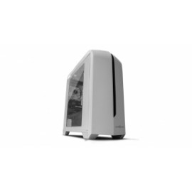 Gabinete Game Factor CSG500 con Ventana LED, Micro-Tower, Micro-ATX/Mini-ITX, USB 2.0/3.0, sin Fuente, Blanco