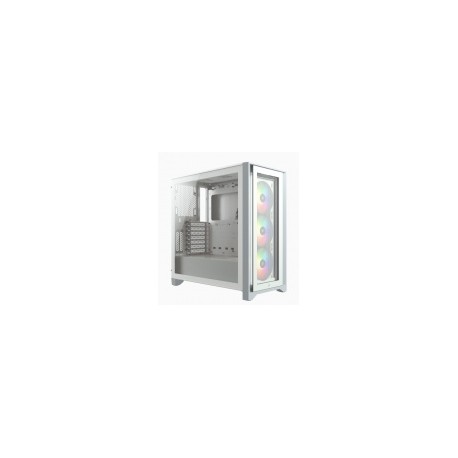 Gabinete Corsair iCUE 4000X RGB con Ventana, Midi-Tower, ATX, USB 3.0, sin Fuente, Blanco