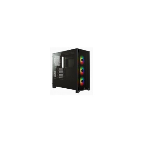 Gabinete Corsair  iCUE 4000X RGB con Ventana, Midi-Tower, ATX, USB 3.0, sin Fuente, Negro