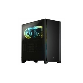 Gabinete Corsair 4000D con Ventana, Midi-Tower, ATX/EATX/micro ATX/Mini-ITX, USB 3.0, sin Fuente, Negro