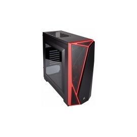 Gabinete Corsair Carbide Spec-04 con Ventana, Midi-Tower, ATX/Micro-ATX/Mini-ITX, USB 2.0/3.0, sin Fuente, Negro/Rojo