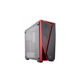 Gabinete Corsair Carbide SPEC-04 con Ventana, Midi-Tower, ATX/Micro-ATX/Mini-ITX, USB 3.0, sin Fuente, Negro/Rojo