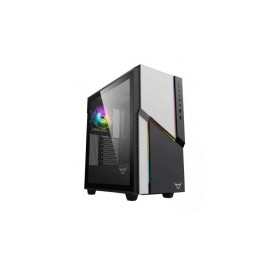 Gabinete Batauro NHYO con Ventana, Midi-Tower, ITX/ Micro-ATX/ ATX, USB 3.0, sin Fuente, Negro/Blanco