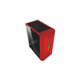 Gabinete Balam Rush CYCLOPS GSX5000 con Ventana, Midi-Tower, ATX/Micro ATX/Mini-ITX, USB 2.0/3.0, sin Fuente, Negro/Rojo
