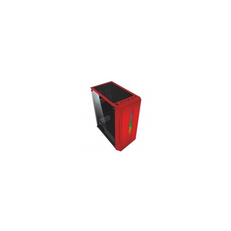 Gabinete Balam Rush CYCLOPS GSX5000 con Ventana, Midi-Tower, ATX/Micro ATX/Mini-ITX, USB 2.0/3.0, sin Fuente, Negro/Rojo