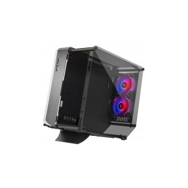 Gabinete Azza Optima 803 con Ventana RGB, Midi-Tower, ATX/Micro ATX/Mini-ITX, sin  Fuente, Negro