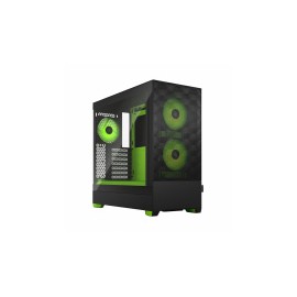 Gabinete Fractal Design Pop Air con Ventana RGB, ATX, Mini-ITX/ATX/Micro-ATX, USB 3.0, sin Fuente, Negro/Verde