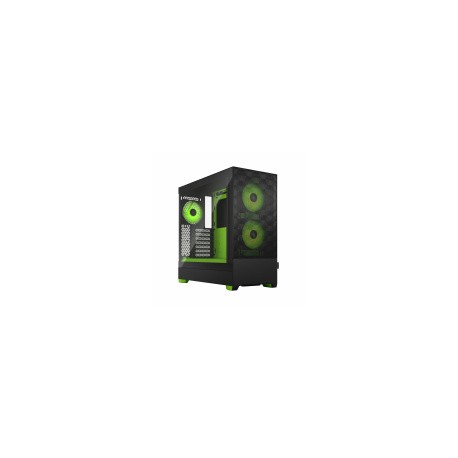 Gabinete Fractal Design Pop Air con Ventana RGB, ATX, Mini-ITX/ATX/Micro-ATX, USB 3.0, sin Fuente, Negro/Verde
