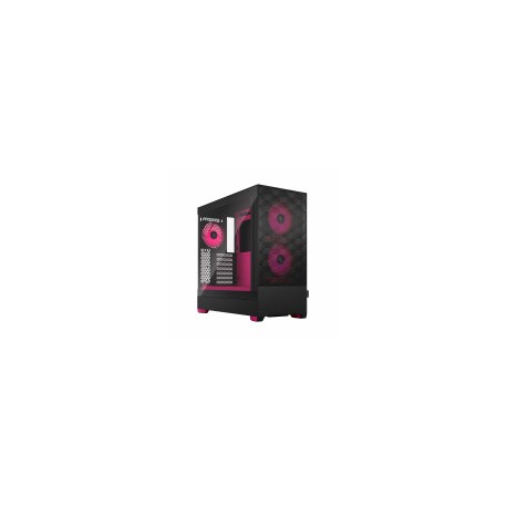 Gabinete Fractal Design Pop Air con Ventana RGB, ATX, Mini-ITX/ATX/Micro-ATX, USB 3.0, sin Fuente, Negro/Magenta