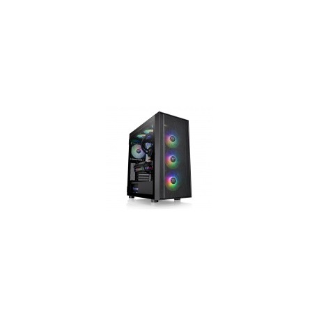 Gabinete Thermaltake H570 con Ventana ARGB, Midi-Tower, Micro-ATX/Mini-ITX/EATX, USB 2.0/3.0, sin Fuente, Negro