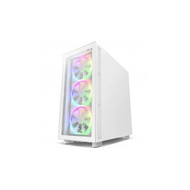 Gabinete NZXT H7 Elite con Ventana RGB, Midi-Tower, Mini-ITX/Micro-ATX/ATX/EATX, USB 3.0, sin Fuente, Blanco Mate