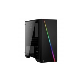 Gabinete Aerocool Cyclon Mini con Ventana RGB, Mini Tower, Micro ATX/Mini-ITX, USB 2.0/3.0, sin Fuente, Negro