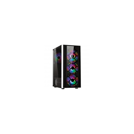 Gabinete Balam Rush KRONOS con Ventana, Midi-Tower, ATX/Micro ATX/Mini-ITX, USB 2.0/3.0, sin Fuente, Negro/Blanco
