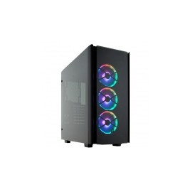 Gabinete Corsair Obsidian 500D con Ventana RGB, Midi-Tower, ATX, USB 3.0, sin Fuente, Negro