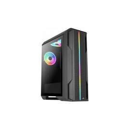 Gabinete AeroCool Splinter Duo-G-BK-V1​ con Ventana ARGB, Midi-Tower, ATX/Micro ATX/Mini-ITX, USB 3.0, sin Fuente, Negro