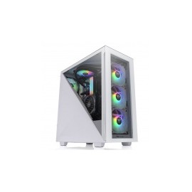 Gabinete Thermaltake Divider 300 TG ARGB con Ventana RGB, Midi Tower, ATX/Micro ATX/Mini-ITX, USB 3.0, sin Fuente, Blanco