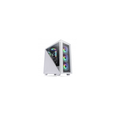 Gabinete Thermaltake Divider 300 TG ARGB con Ventana RGB, Midi Tower, ATX/Micro ATX/Mini-ITX, USB 3.0, sin Fuente, Blanco