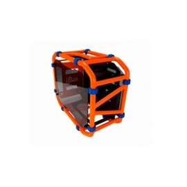 Gabinete In Win D-Frame Mini Orange con Ventana, Mini Tower, Mini-ITX, USB 3.2, sin Fuente, Gris/Naranja