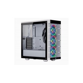 Gabinete Corsair iCUE Crystal 465X RGB con Ventana, Midi Tower, ATX/Micro ATX/Mini-ITX, USB 3.2, sin Fuente, Blanco