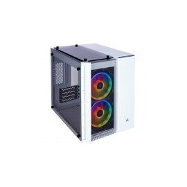 Gabinete Corsair Crystal 280X con Ventana RGB, Micro-Tower, Micro ATX/Mini-ITX, USB 3.0, sin Fuente, Blanco