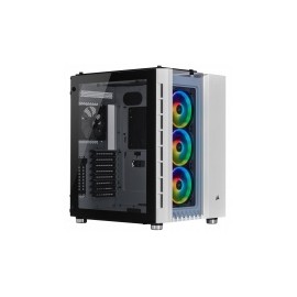 Gabinete Corsair Crystal 680X con Ventana RGB, Midi-Tower, ATX/EATX/Micro ATX/Mini-ITX, USB 3.2, sin Fuente, Blanco
