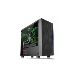 Gabinete Thermaltake Versa H18 con Ventana de Vidrio Templado, Micro-Tower, Micro-ATX/Mini-ITX, USB 3.0, sin Fuente, Negro