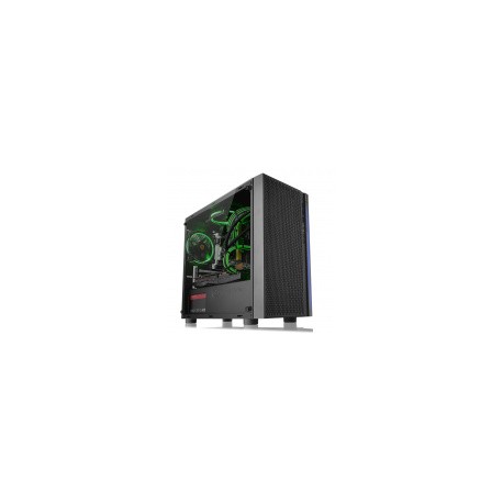 Gabinete Thermaltake Versa H18 con Ventana de Vidrio Templado, Micro-Tower, Micro-ATX/Mini-ITX, USB 3.0, sin Fuente, Negro
