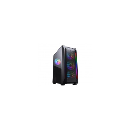 Gabinete Cougar MX410 Mesh-G RGB con Ventana, Midi Tower, ATX/micro ATX/Mini-ITX, USB 2.0/3.0, sin Fuente, Negro