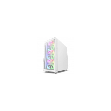 Gabinete NZXT H7 Elite con Ventana RGB, Midi-Tower, Mini-ITX/Micro-ATX/ATX/EATX, USB 3.0, sin Fuente, Blanco Mate