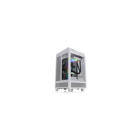 Gabinete Thermaltake The Tower 100 con Ventana RGB, Mini-Tower, Mini-ITX, USB 3.0, sin Fuente, Blanco