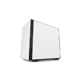 Gabinete NZXT H210 con Ventana, Mini-Tower, Mini-ITX, USB 3.0, sin Fuente, Negro/Blanco