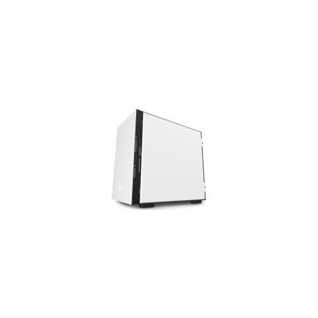 Gabinete NZXT H210 con Ventana, Mini-Tower, Mini-ITX, USB 3.0, sin Fuente, Negro/Blanco