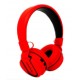Necnon Audífonos con Micrófono NBH-05, Bluetooth, Inalámbrico, Rojo