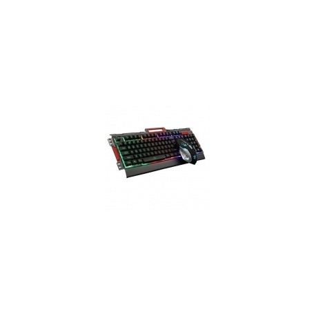 Kit Gamer de Teclado y Mouse BRobotix 188533-2, Alámbrico, USB, Negro (Español)