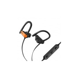 Steren Audífonos Intrauriculares Deportivos con Micrófono AUD-7612, Bluetooth, Inalámbrico, Negro/Naranja