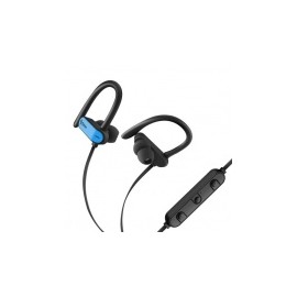 Steren Audífonos Intrauriculares Deportivos con Micrófono AUD-7612, Bluetooth, Inalámbrico, Negro/Azul