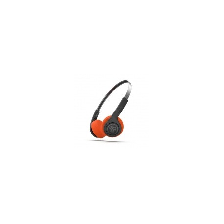 JLAB Audífonos con Micrófono Rewind Wireless Retro, Bluetooth, Inalámbrico, Negro/Naranja