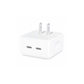 Apple Adaptador/Cargador de Corriente Dual USB-C, 35W, Blanco, para MacBook Air/iPhone/iPad/Apple Watch/AirPods