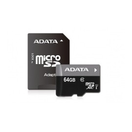 Memoria Flash Adata, 64GB microSDHC UHS-I Clase 10, con Adaptador