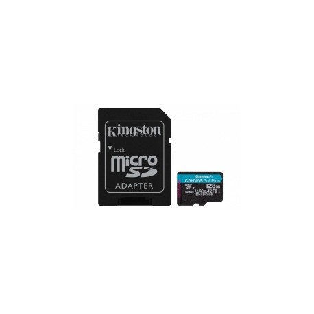 Memoria Flash Kingston Canvas Go! Plus, 128GB MicroSDXC UHS-I Clase 10, con Adaptador