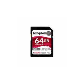 Memoria Flash Kingston Canvas React Plus, 64GB, SD UHS-II Clase 10