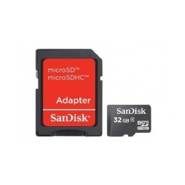 Memoria Flash SanDisk SDSDQM-032G-B35A, 32GB microSDHC Clase 4, con Adaptador