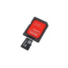 Memoria Flash SanDisk, 8GB mircoSDHC Clase 4, con Adaptador