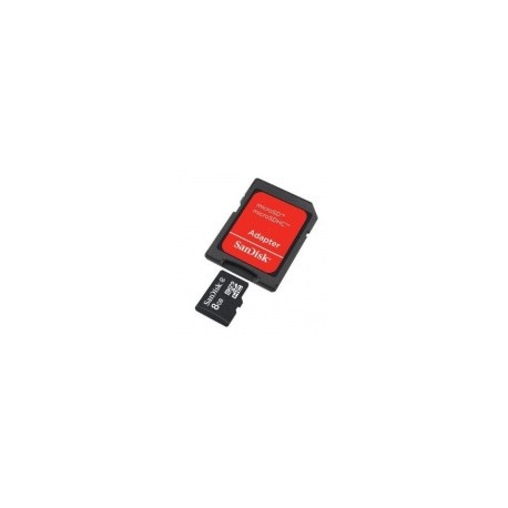 Memoria Flash SanDisk, 8GB mircoSDHC Clase 4, con Adaptador