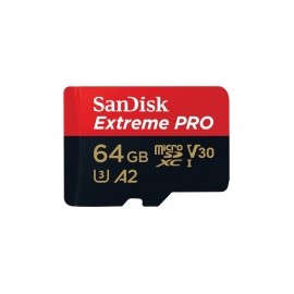 Memoria Flash SanDisk Extreme Pro, 64GB MicroSDXC Clase 10, con Adaptador