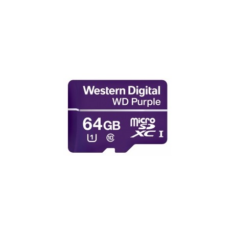 Memoria Flash Western Digital WD Purple, 64GB microSDXC, Clase 10