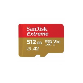 Memoria Flash SanDisk Extreme, 512GB MicroSDXC UHS-I Clase 10, con Adaptador