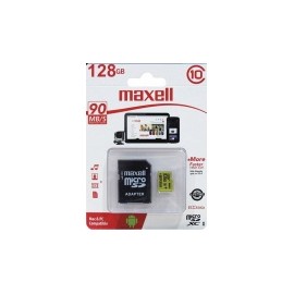 Memoria Flash Maxell 347521, 128GB MicroSDXC Clase 10, con Adaptador