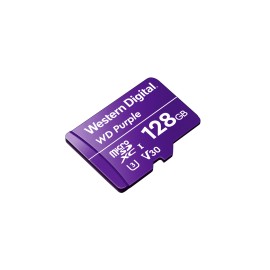 Memoria Flash Western Digital WD Purple, 128GB MicroSDXC V30 Class 3 (U3), para Videovigilancia